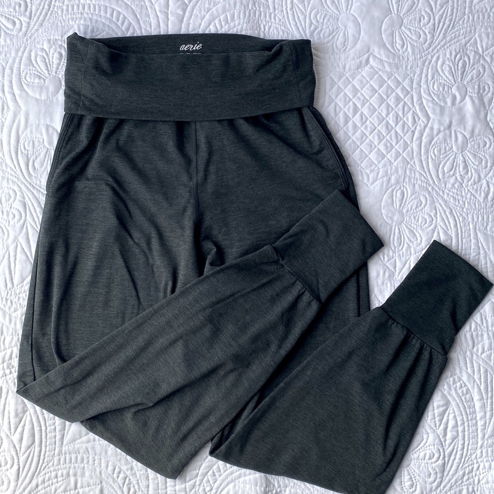 aerie Joggers w/Pockets & Fold Down Waist Sz XS